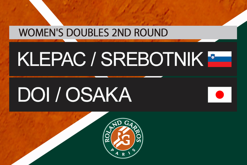全仏オープンテニス2016【ダブルス】 2016年 全仏 女子2回戦 A.クレパーチ / K.スレボトニク vs 土居 美咲 / 大坂 なおみ